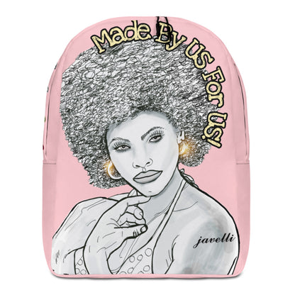 Javelli Black Woman Afro Minimalist Backpack